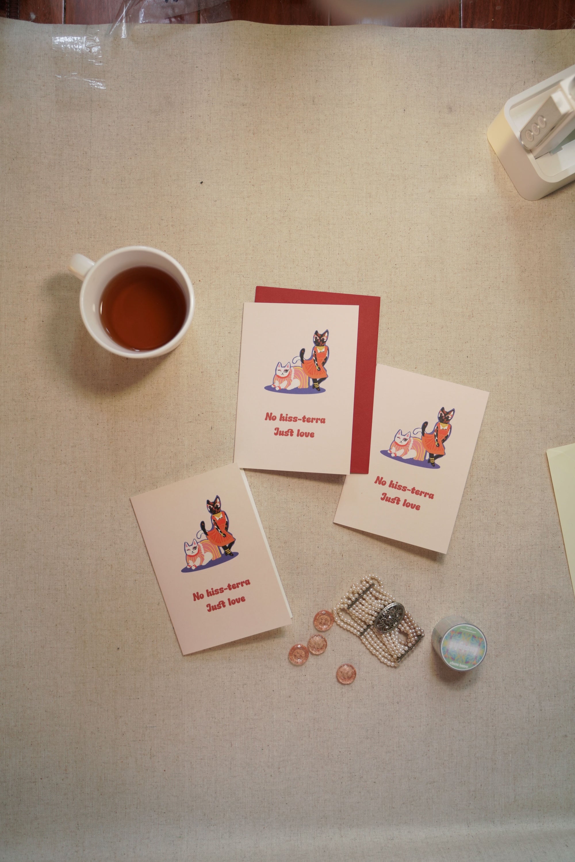 No Hiss-terra Just Love Cat Card