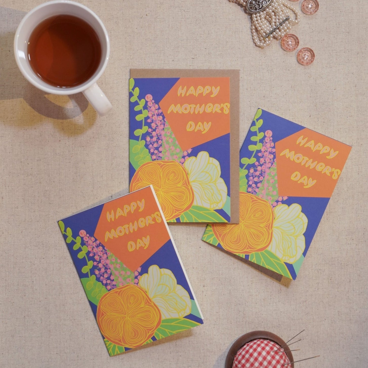 Golden Bloom Mother's Day Card