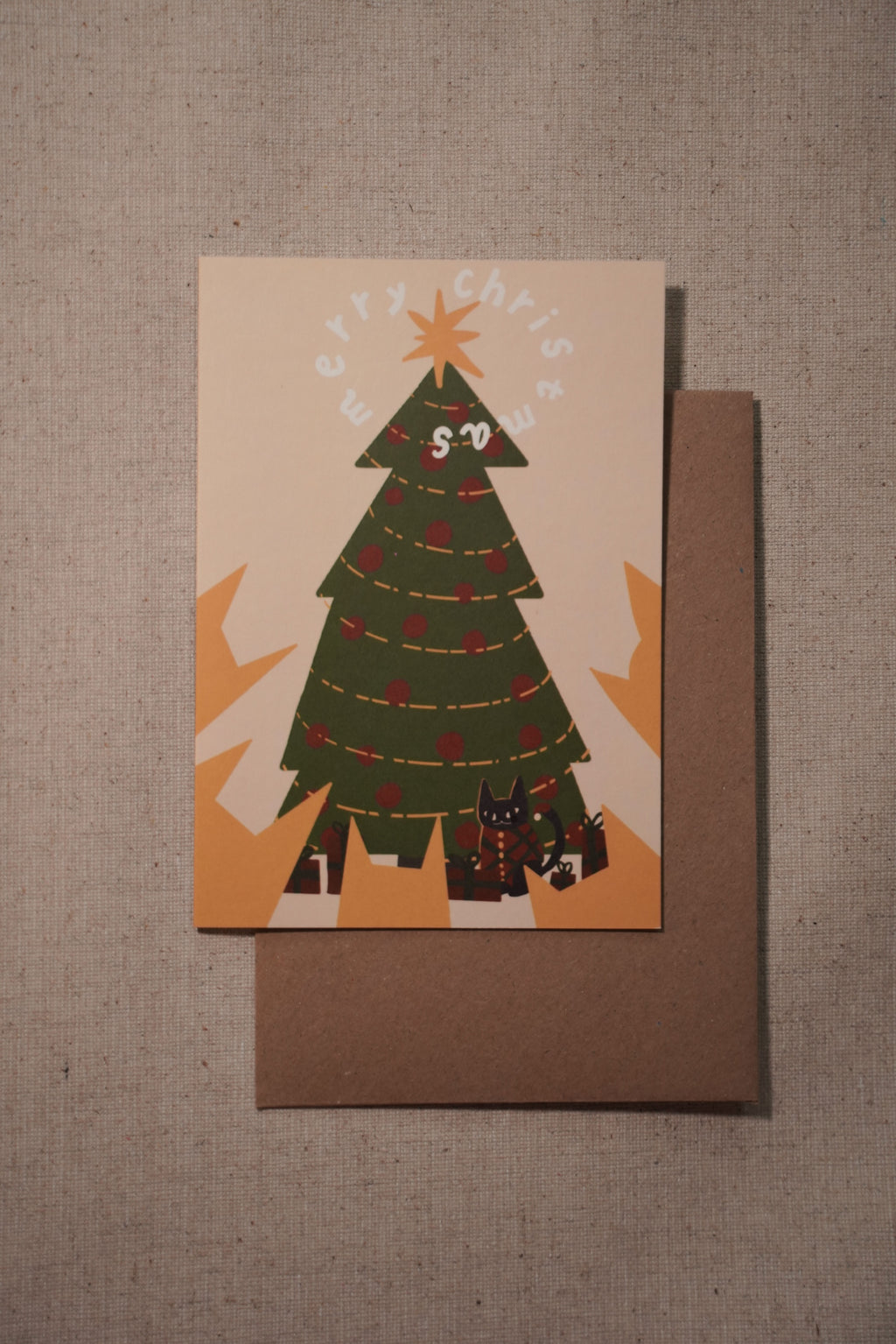 Merry Christmas Cat Card