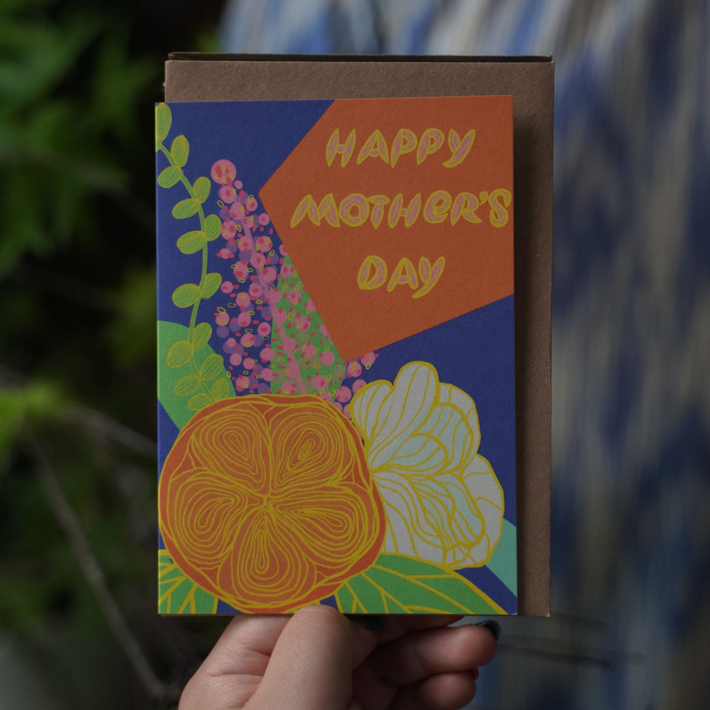 Golden Bloom Mother's Day Card