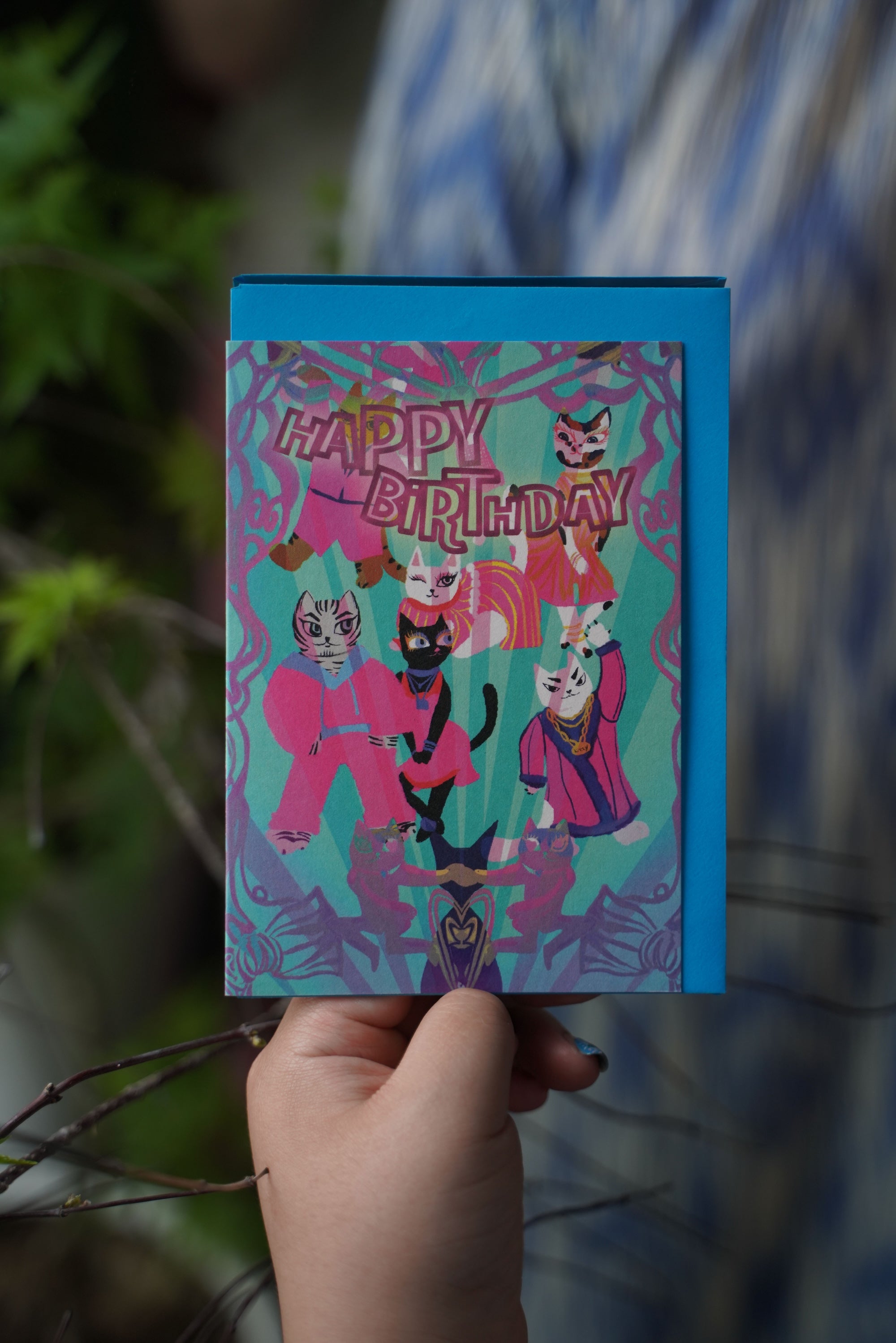 Cat Party Birthday Card