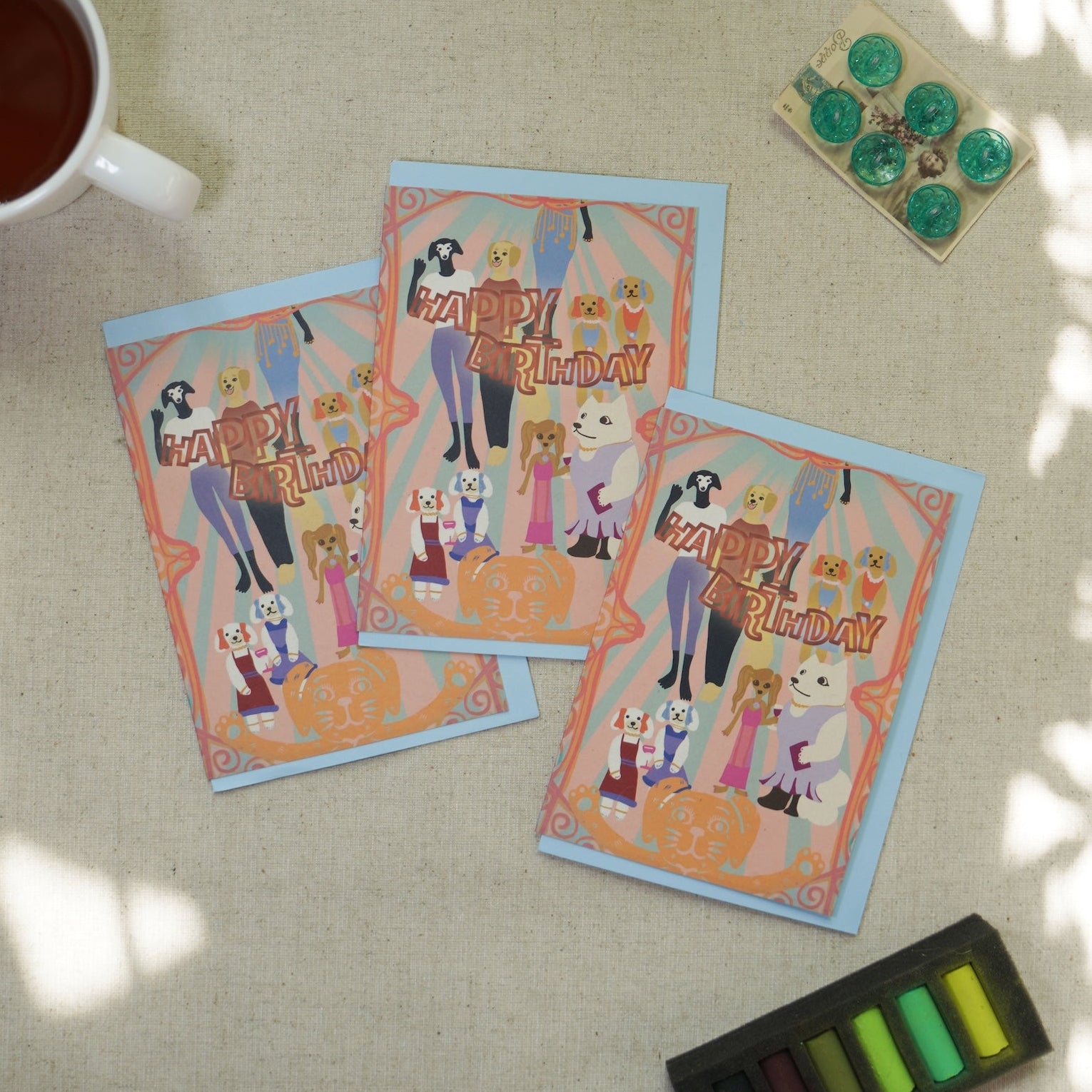 Dog Party Birthday Card