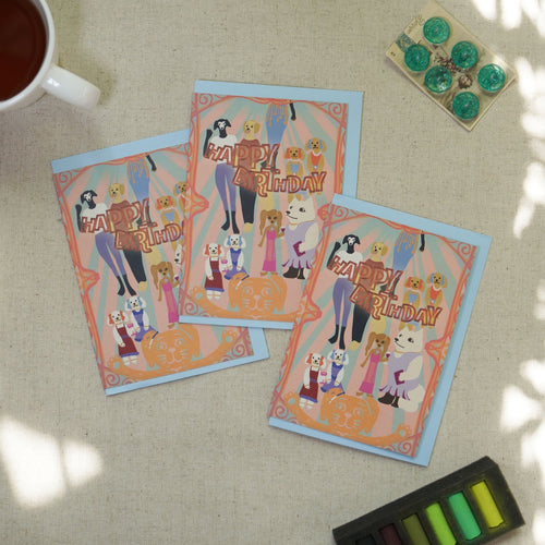 Dog Party Birthday Card