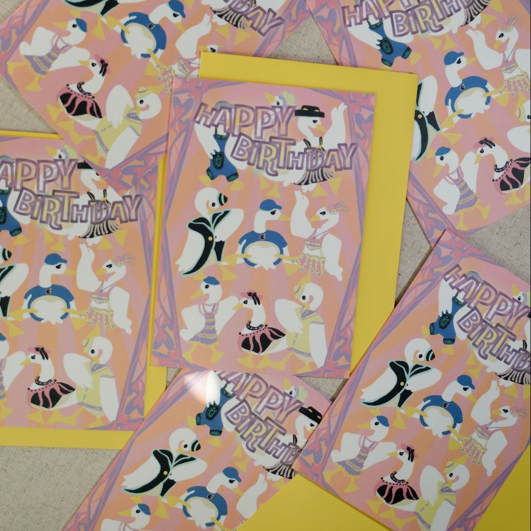 Duck Party Birthday Card
