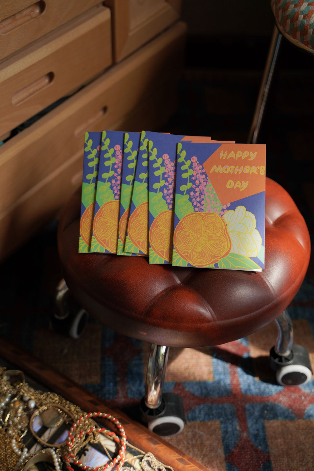 Golden Bloom Mother's Day Card