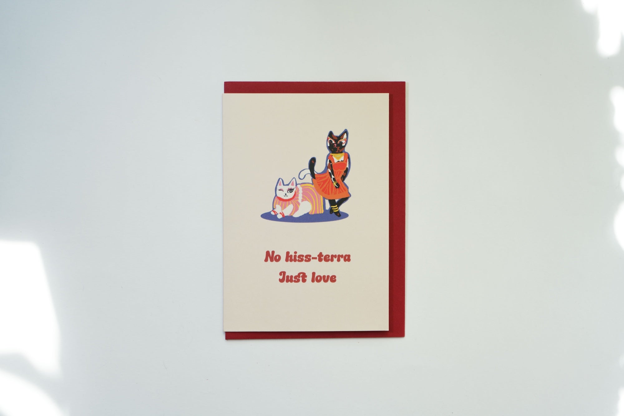 No Hiss-terra Just Love Cat Card